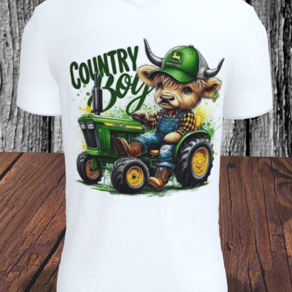 Country Boy Highland Cow Unisex t-shirt